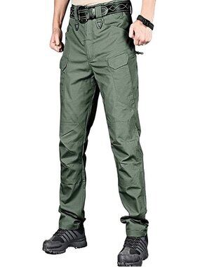 Cargo Trousers Mens Tactical Waterproof Hiking Military Combat Outdoor Pants